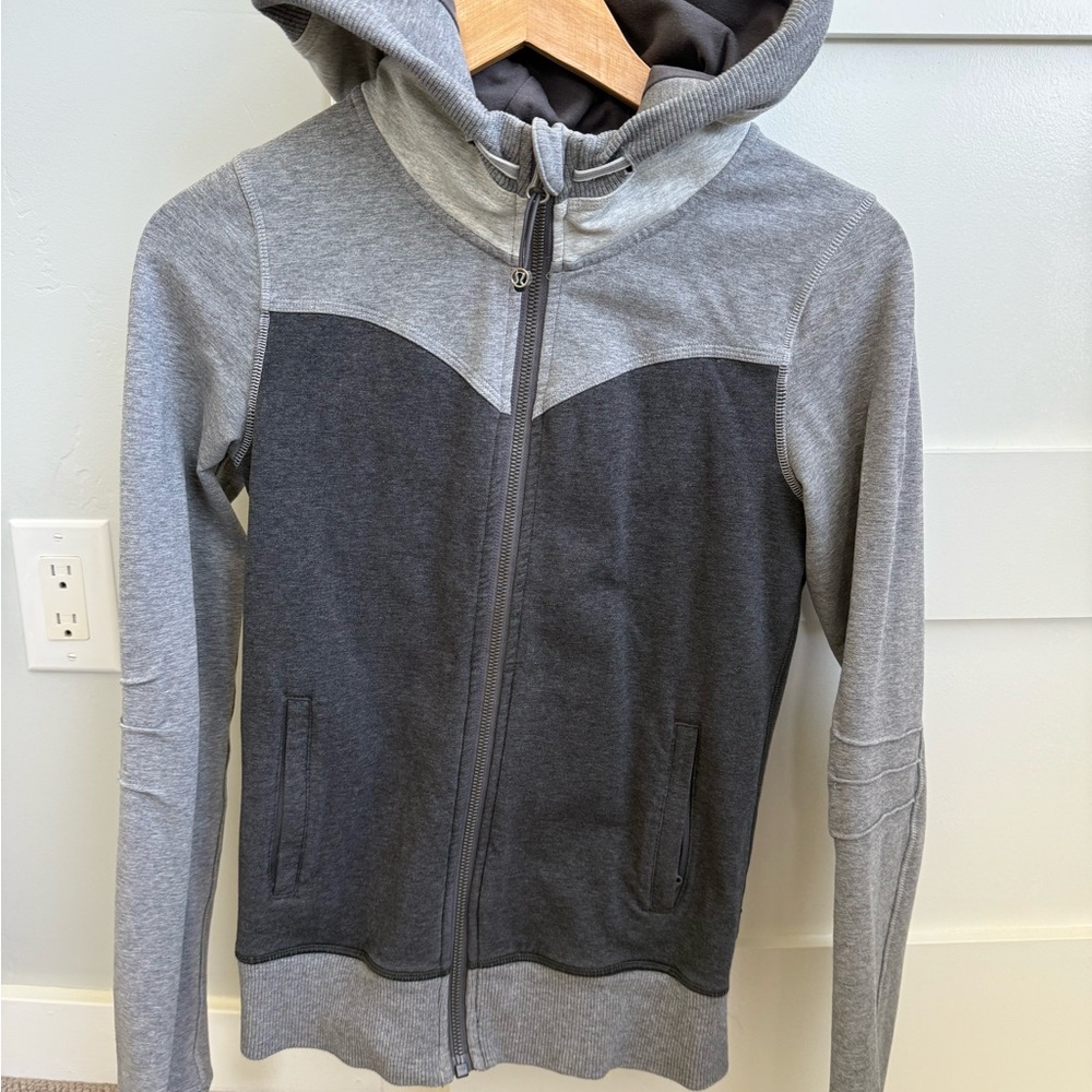 Lululemon Scuba Hoodie Charcoal and Light Gray